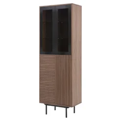 Witryna z ryflowaniem orzechowa DAVIDI