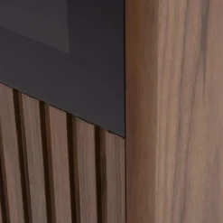 Witryna z ryflowaniem orzechowa DAVIDI