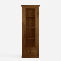 Witryna z szufladą lite drewno STELLA dąb rustykalny