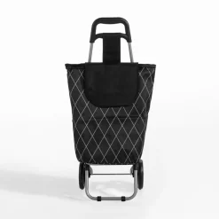 Wózek na zakupy czarny 87x32x28 cm