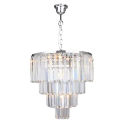 Żyrandol chrom AMEDEO 39 cm