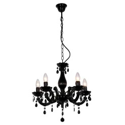 Żyrandol retro czarny MAGNOLIA