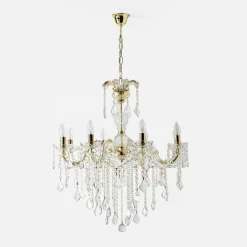 Żyrandol świecznikowy retro złoty CHATEAU 70 cm