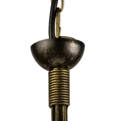 Żyrandol świecznikowy retro czarno-złoty DONATO