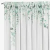 Zasłona do salonu biało-zielona BETSY 350x250 cm