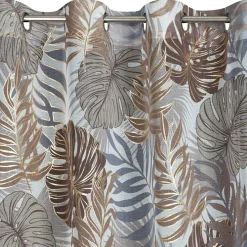 Zasłona do salonu brązowa-złota KATE 140x250 cm