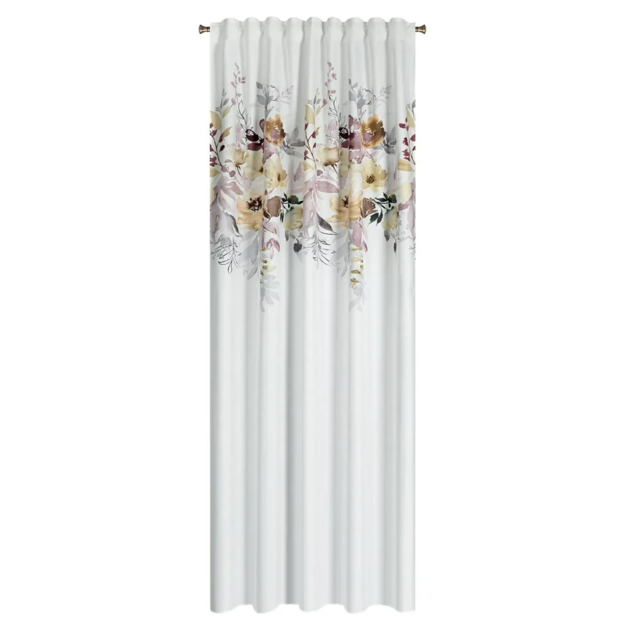 Zasłona do salonu w kwiaty SENDI 140x270 cm