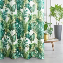 Zasłona do salonu welurowa w liście DAVOS 140x250 cm