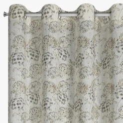 Zasłona do salonu z dodatkiem lnu naturalna MIRA 140x250 cm