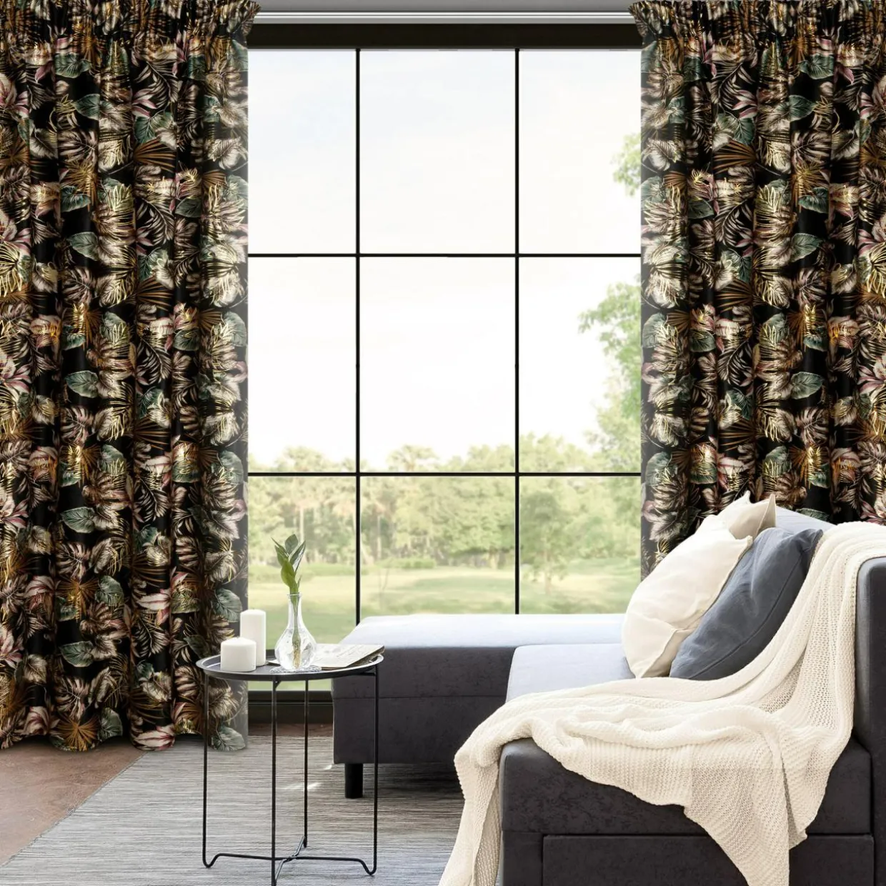 Zasłona do sypialni na taśmie MAROKO 140x270 cm