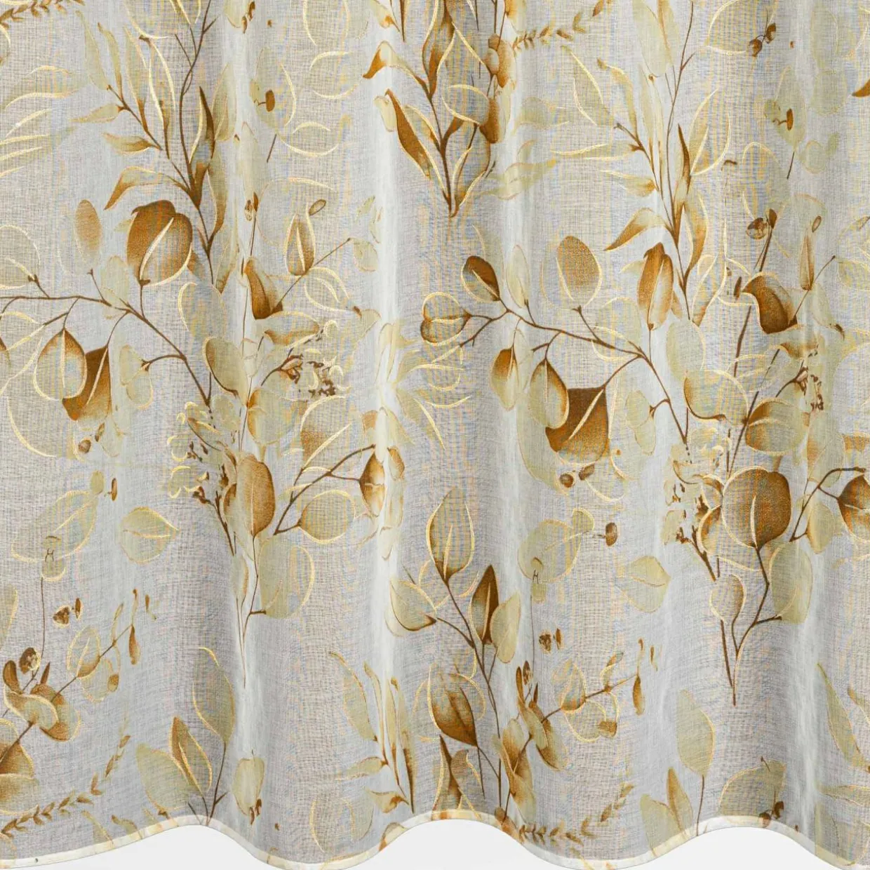 Zasłona na przelotkach beżowo-złota AVA 140x250 cm