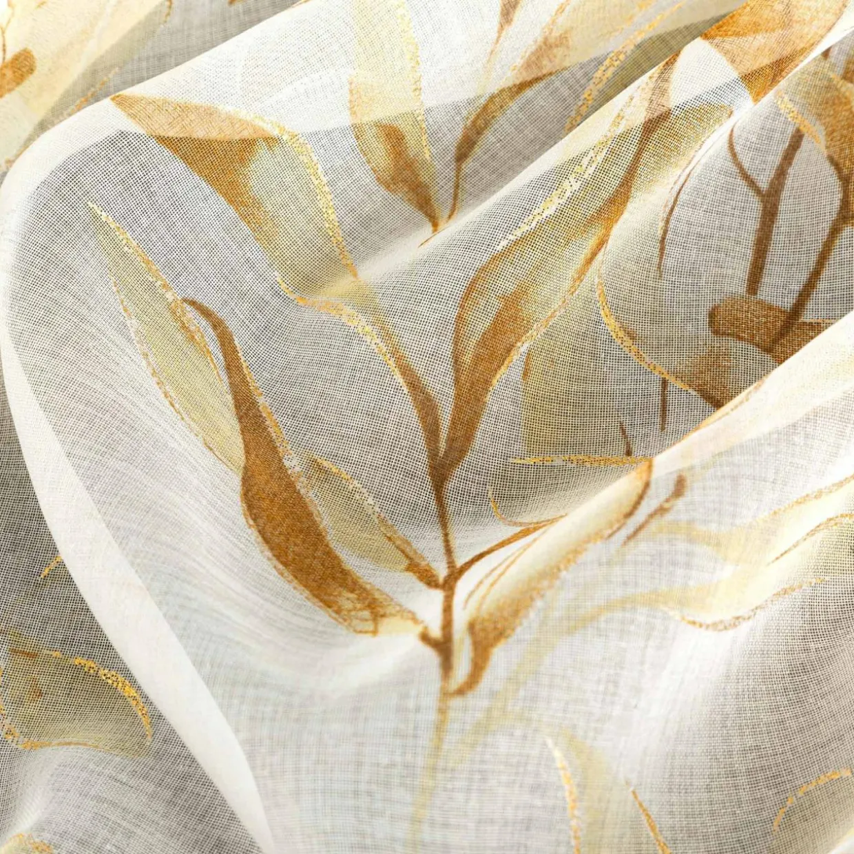 Zasłona na przelotkach beżowo-złota AVA 140x250 cm