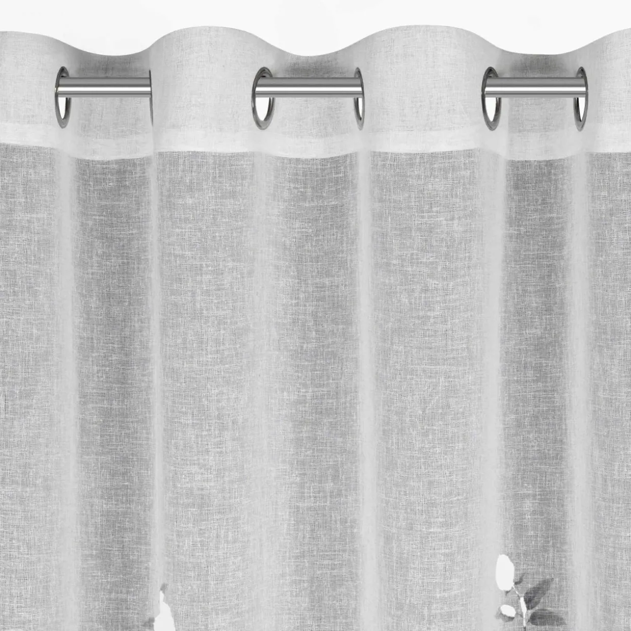 Zasłona na przelotkach biało-różowa ANTEA 140x250 cm