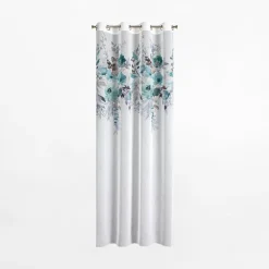 Zasłona na przelotkach biało-turkusowa GRETA 140x250 cm