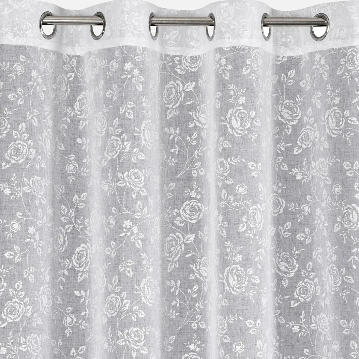 Zasłona na przelotkach biała HOLLY 140x250 cm