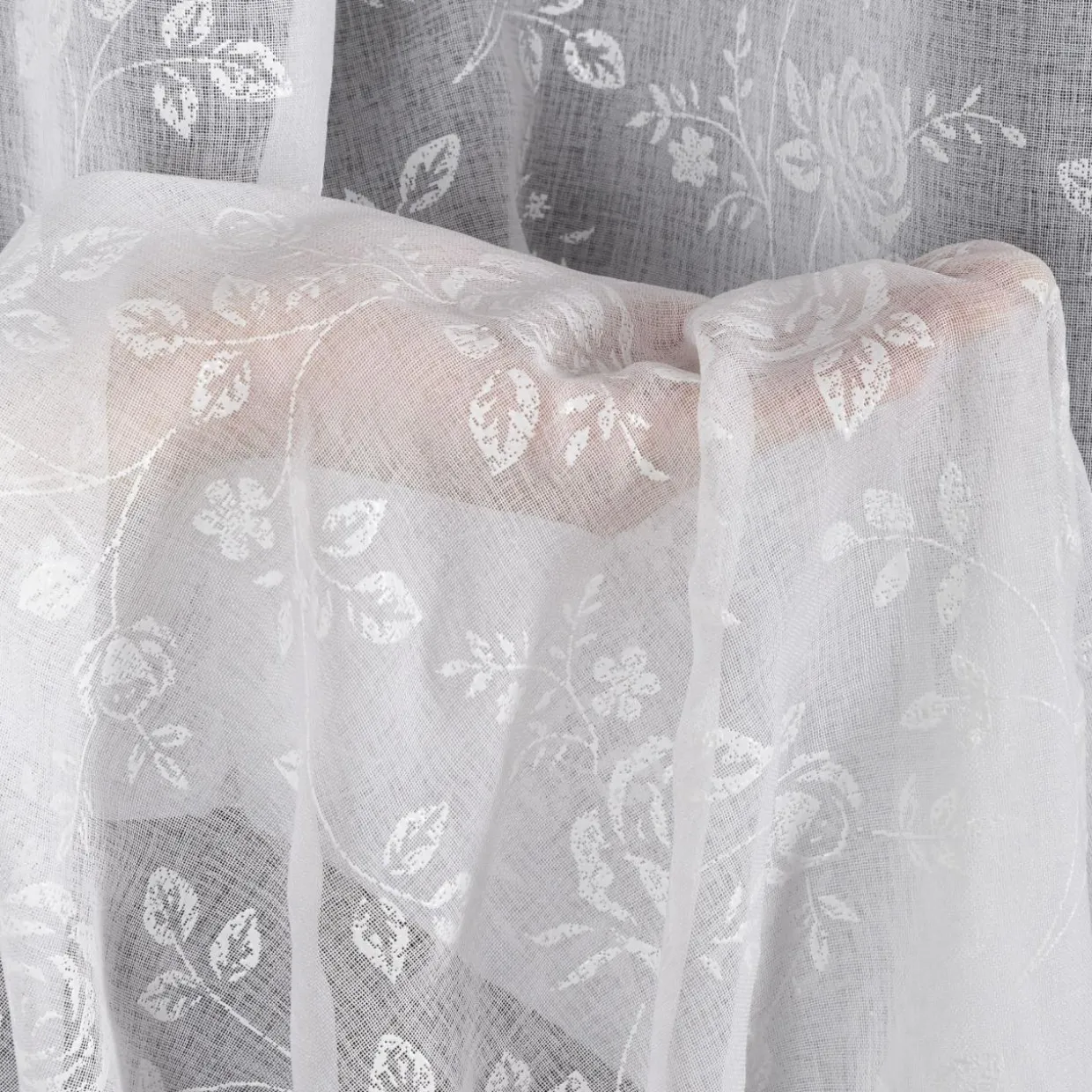 Zasłona na przelotkach biała HOLLY 140x250 cm