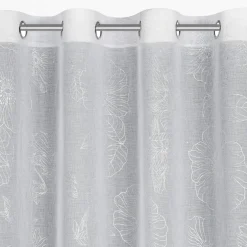 Zasłona na przelotkach biało-srebrna SAGI 140x250 cm