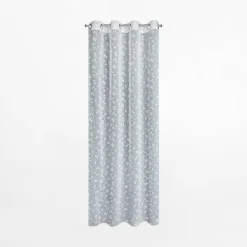 Zasłona na przelotkach biało-srebrna FELINA 140x250 cm