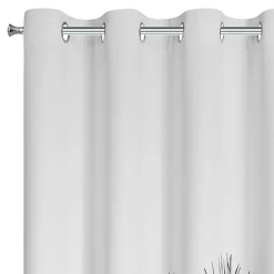 Zasłona na przelotkach czarno-biała NERINA 140x250 cm