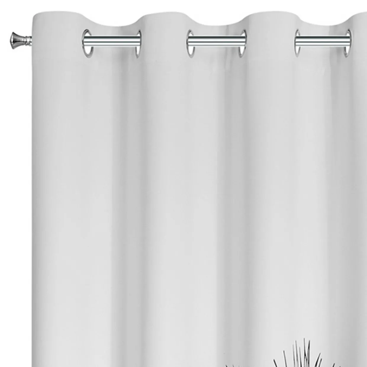 Zasłona na przelotkach czarno-biała NERINA 140x250 cm