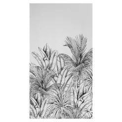 Zasłona na przelotkach czarno-biała NERINA 140x250 cm