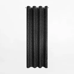 Zasłona na przelotkach czarno-srebrna OLETA 140x250 cm