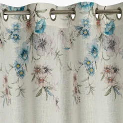 Zasłona na przelotkach w kwiaty IVY 140x250 cm
