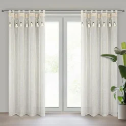 Zasłona na szelkach naturalna GRETA 135x250 cm