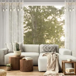 Zasłona na szelkach naturalna GRETA 135x250 cm