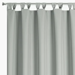 Zasłona na taras z szelkami na rzepy srebrna GARDEN 155x220 cm