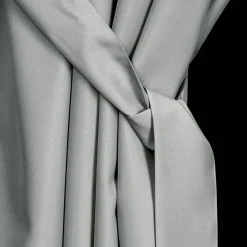 Zasłona na taras z szelkami na rzepy srebrna GARDEN 155x220 cm