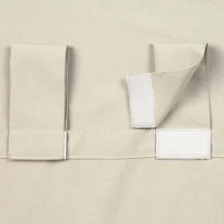 Zasłona na taras z szelkami na rzepy jasnobeżowa GARDEN 155x220 cm