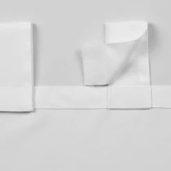 Zasłona na taras z szelkami na rzepy biała GARDEN 155x220 cm