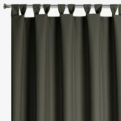 Zasłona na taras z szelkami na rzepy grafitowa GARDEN 155x220 cm