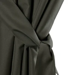 Zasłona na taras z szelkami na rzepy grafitowa GARDEN 155x220 cm