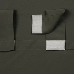 Zasłona na taras z szelkami na rzepy grafitowa GARDEN 155x220 cm