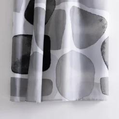 Zasłona prysznicowa czarno-biało ROSA 180x180 cm