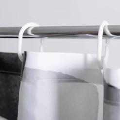 Zasłona prysznicowa czarno-biało ROSA 180x180 cm