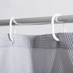 Zasłona prysznicowa szara CASILDA 180x180 cm