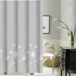 Zasłona prysznicowa w białe kwiaty ROSA 180x180 cm