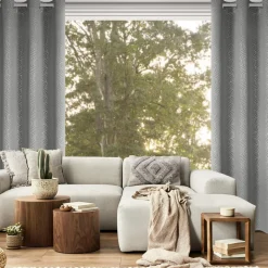 Zasłona przelotkach srebrna OLETA 140x250 cm