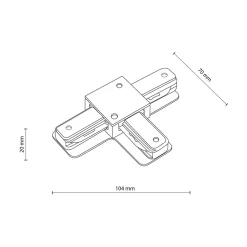 Złącze typu T do szynoprzewodu białe TRACER