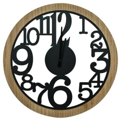 Zegar ścienny czarny NATURAL 50 cm