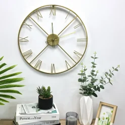 Zegar ścienny złoty 50 cm
