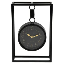 Zegar stołowy czarny 20x7,5x30 cm