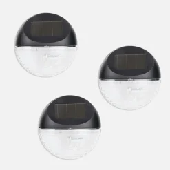 Zestaw 3 lampek solarnych LED czarnych IP44