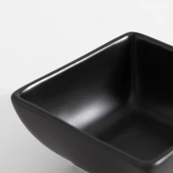 Zestaw 3 miseczek kwadratowych do serwowania czarny 165 ml