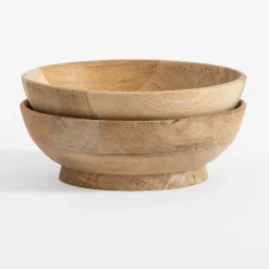 Zestaw 2 misek z drewna mango 16,5 cm