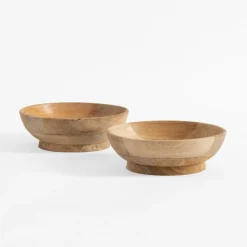 Zestaw 2 misek z drewna mango 16,5 cm