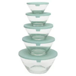 Zestaw 5 misek z pokrywkami MIX